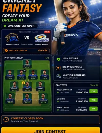 Rs9cricket (rs 9 cricket) fantasy cricket & matchday visual 3